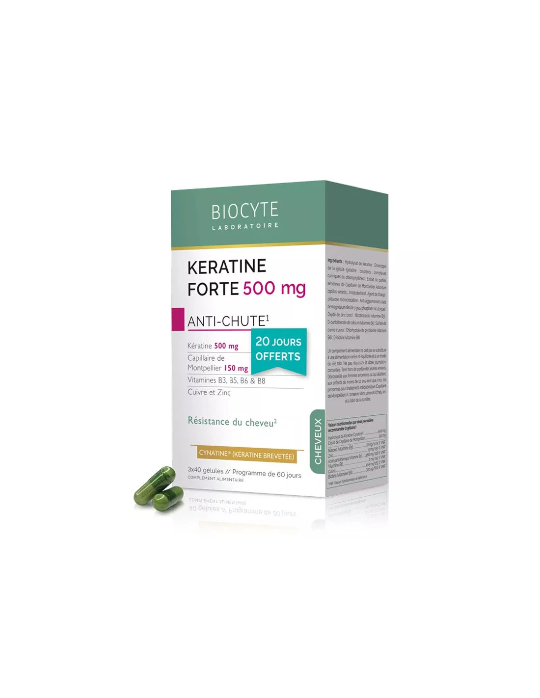 Beauté Soldes -Beauté Soldes biocyte keratine forte chute cure 3x40 gel