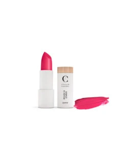 Couleur Caramel Rouge à Lèvres Mat Bio Rechargeable Rose Vif N°123. 3,5g